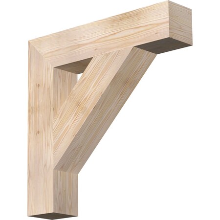 Ekena Millwork Traditional Block Smooth Bracket, Douglas Fir, 5 1/2"W x 28"D x 28"H BKT06X28X28TRA05SDF